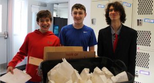 Wolf students help with our school-wide popcorn sale